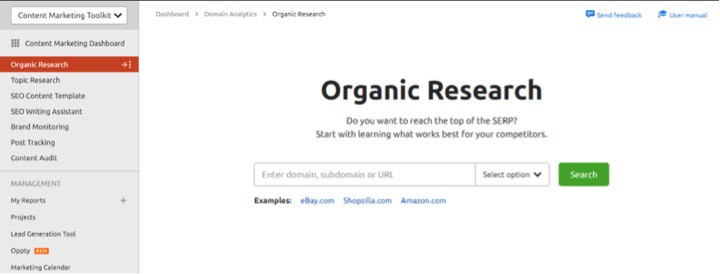 SEMrush Organic Search